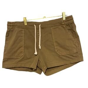 C&C California Khaki Shorts  Elastic Waist drawstring Size 12 Pockets